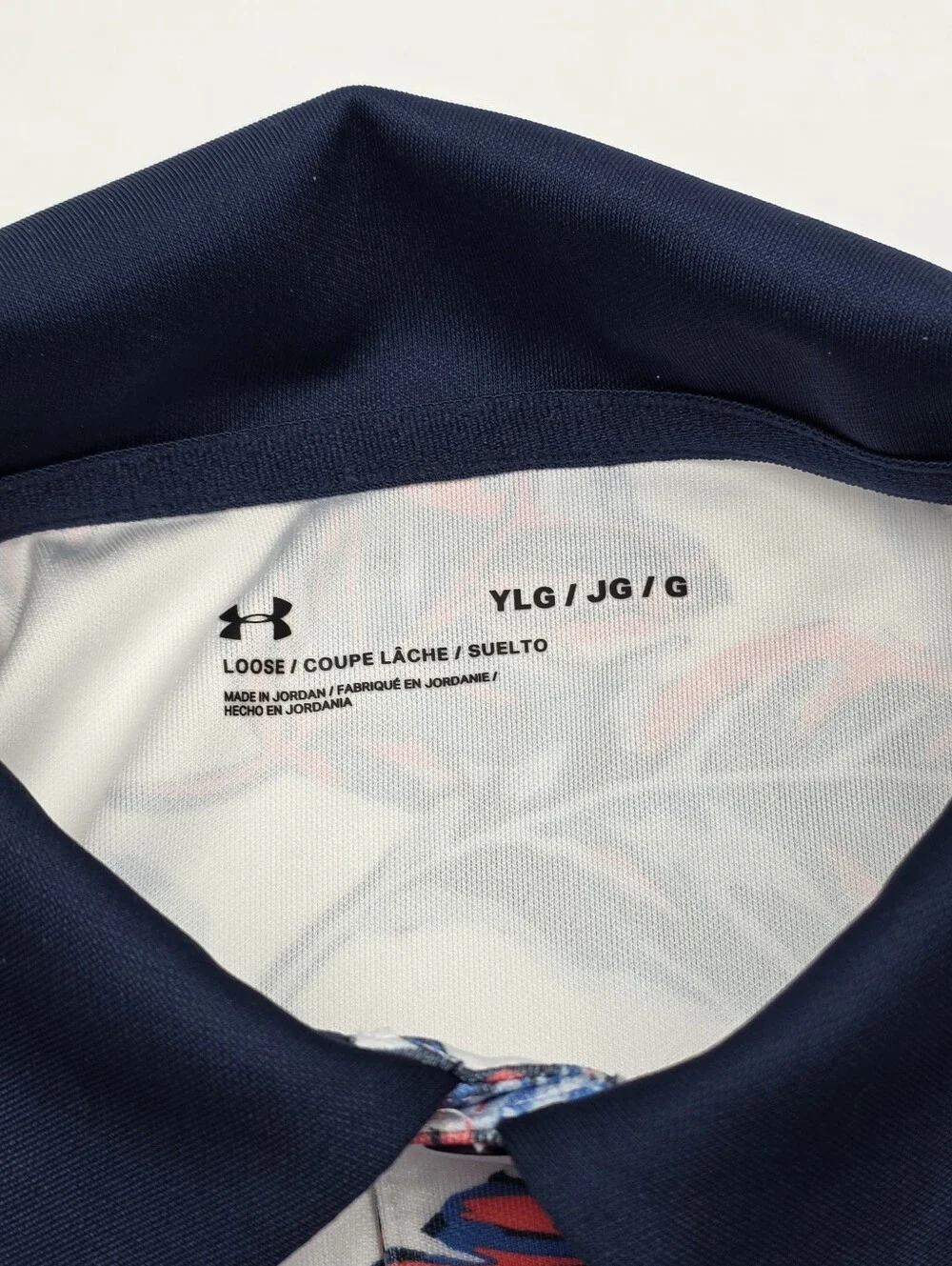 Under Armour boys' print performance polo size L